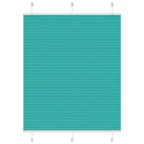 Vidaxl plissé rolgordijn 110x100 cm stofbreedte 109,4cm petrol groen