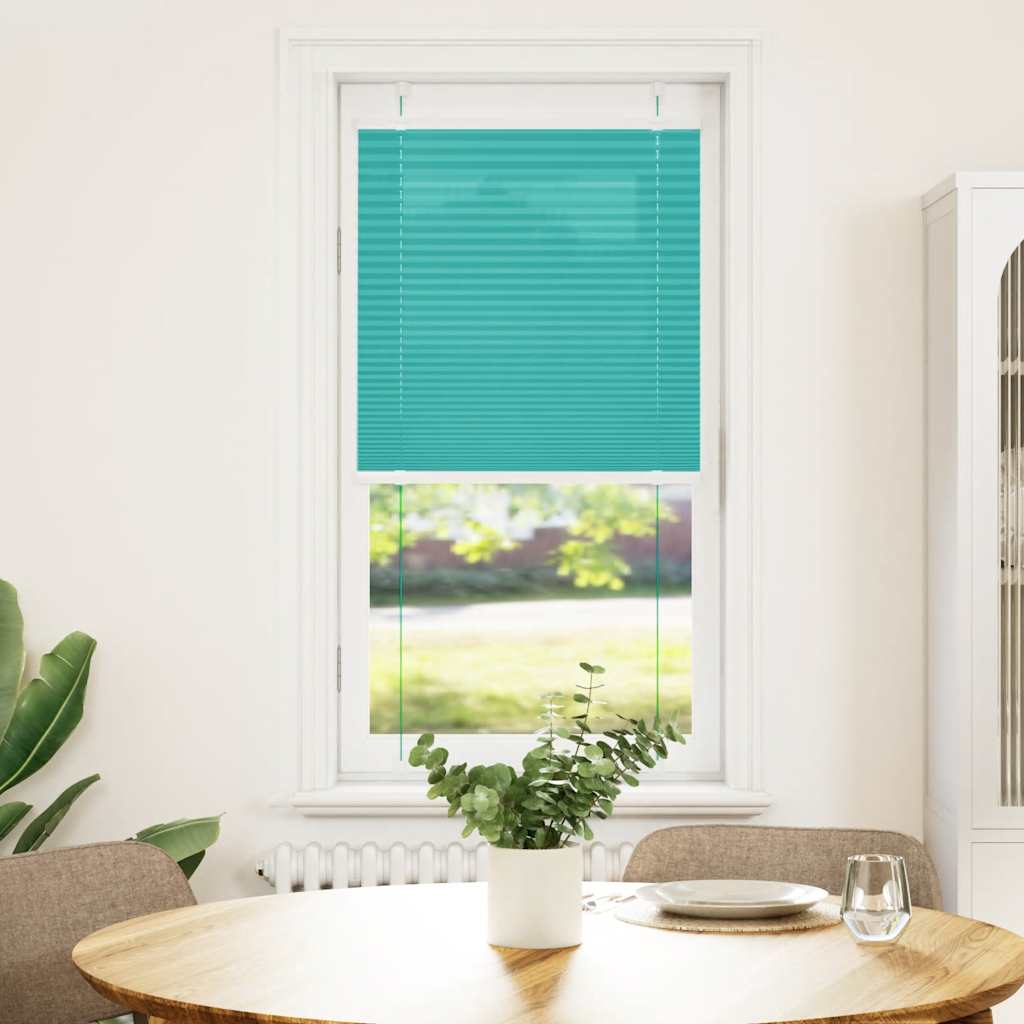Vidaxl plissé rolgordijn 65x150 cm stofbreedte 64,4 cm petrol groen