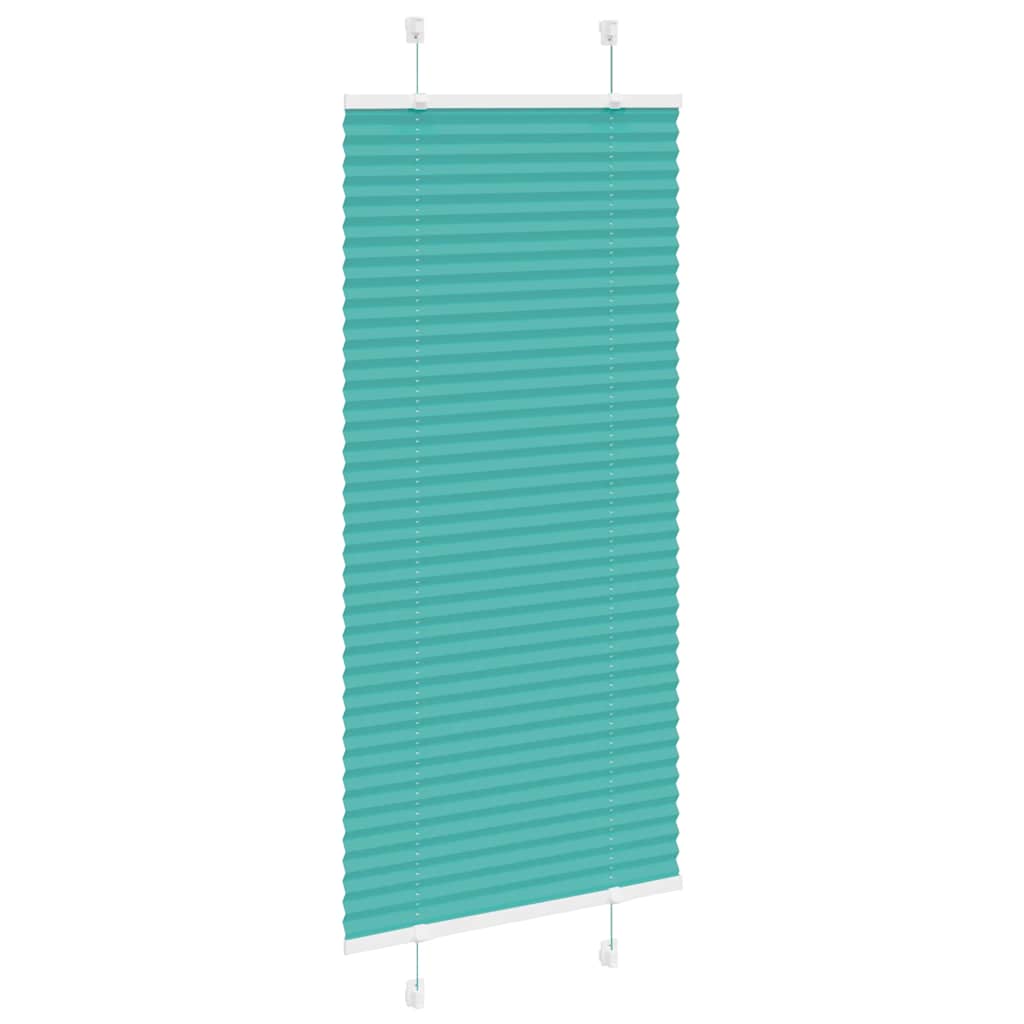 Vidaxl plissé rolgordijn 65x150 cm stofbreedte 64,4 cm petrol groen