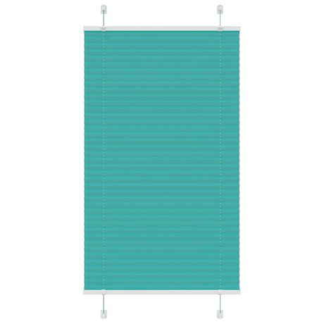 Vidaxl plissé rolgordijn 80x150 cm stofbreedte 79,4 cm petrol groen