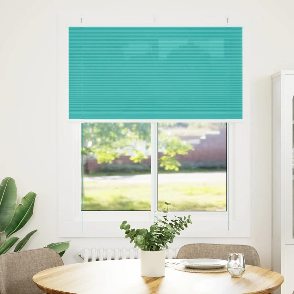 Vidaxl plissé rolgordijn 110x150cm stofbreedte 109,4cm petrol groen