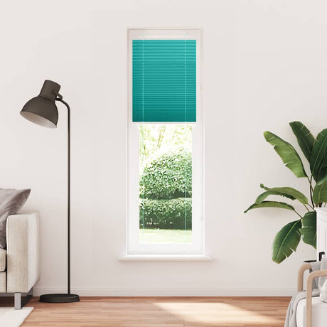 Vidaxl plissé rolgordijn 65x200 cm stofbreedte 64,4 cm petrol groen