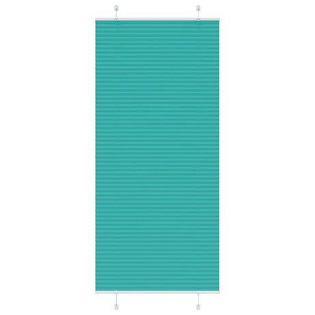 Vidaxl plissé rolgordijn 90x200 cm stofbreedte 89,4 cm petrol groen