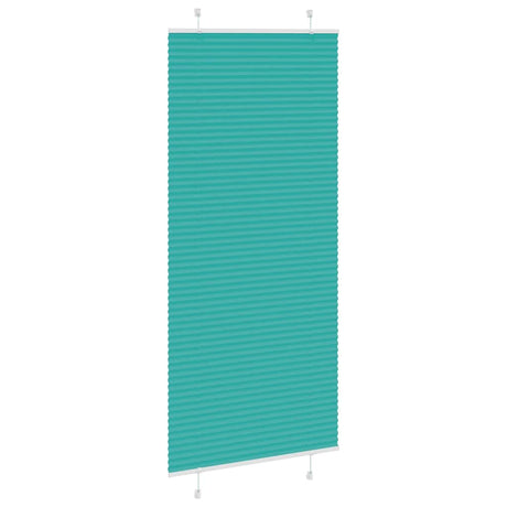Vidaxl plissé rolgordijn 90x200 cm stofbreedte 89,4 cm petrol groen