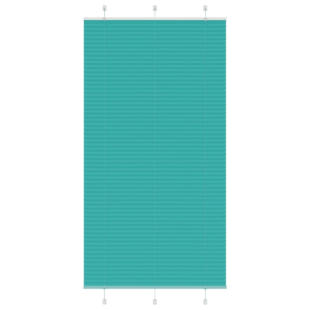 Vidaxl plissé rolgordijn 105x200cm stofbreedte 104,4cm petrol groen