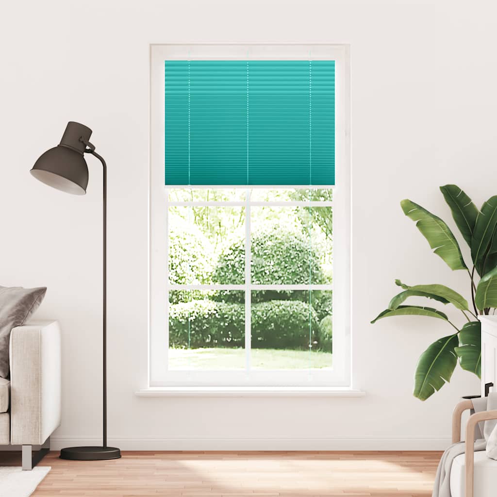 Vidaxl plissé rolgordijn 105x200cm stofbreedte 104,4cm petrol groen