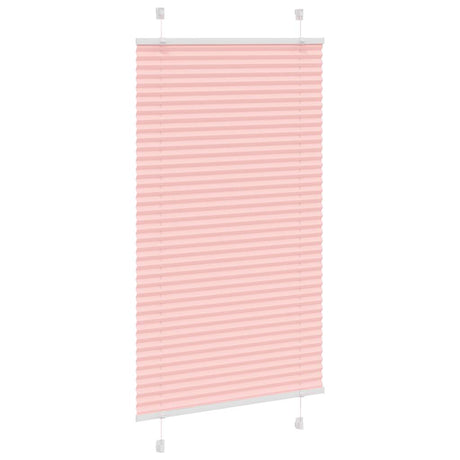 Vidaxl plissé rolgordijn 80x100 cm stofbreedte 79,4 cm polyester roze