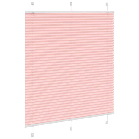 Vidaxl plissé rolgordijn 120x100cm stofbreedte 119,4cm polyester roze
