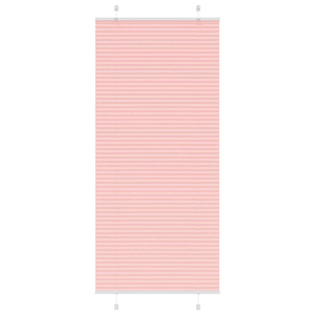 Vidaxl plissé rolgordijn 95x200 cm stofbreedte 94,4 cm polyester roze