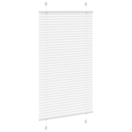 Vidaxl plissé rolgordijn 75x100 cm stofbreedte 74,4 cm polyester wit