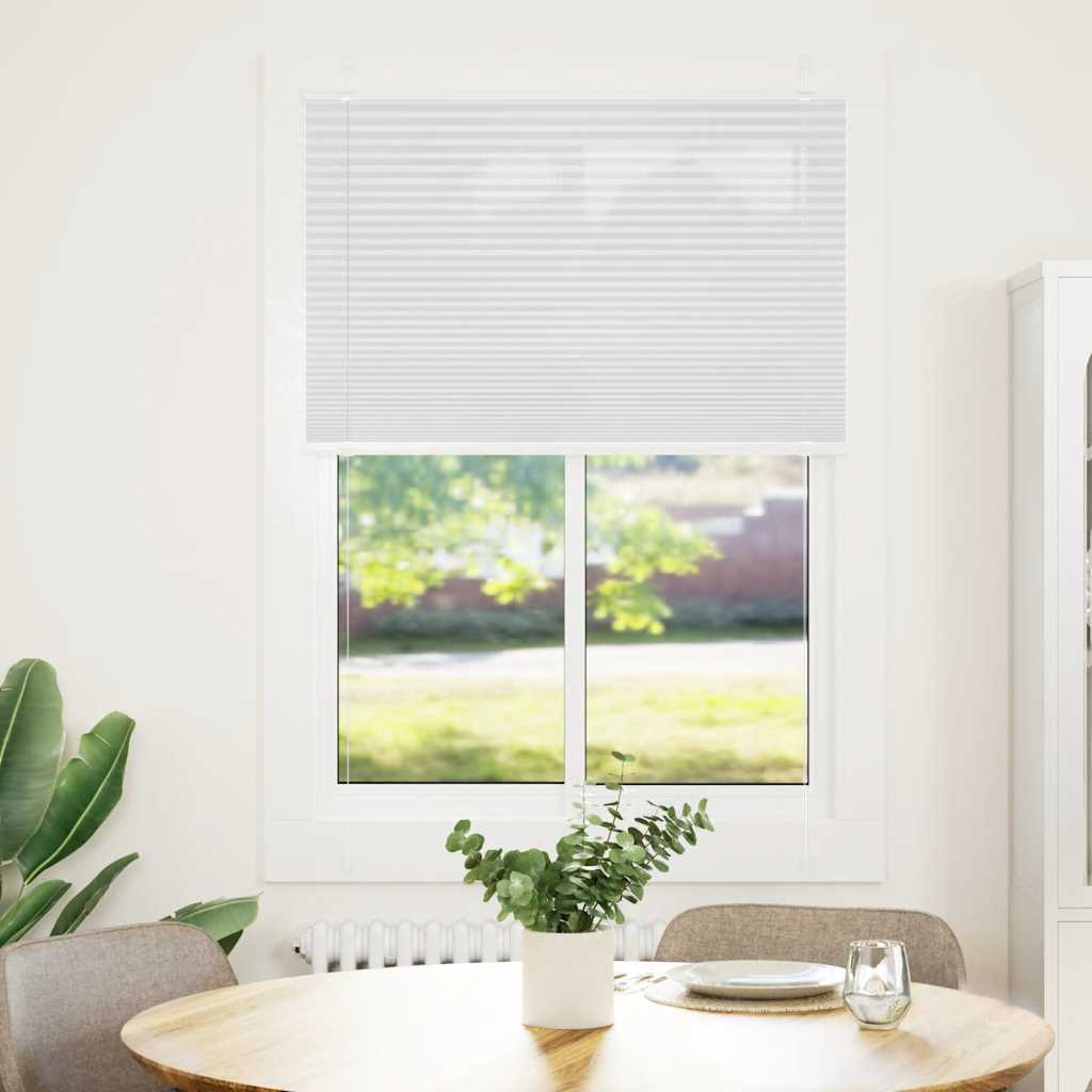 Vidaxl plissé rolgordijn 95x100 cm stofbreedte 94,4 cm polyester wit
