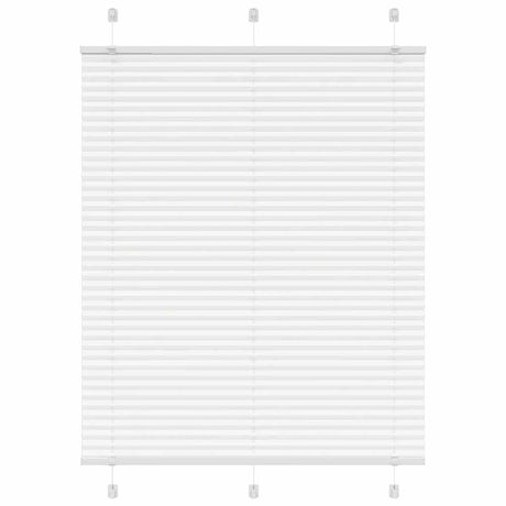 Vidaxl plissé rolgordijn 105x100cm stofbreedte 104,4cm polyester wit