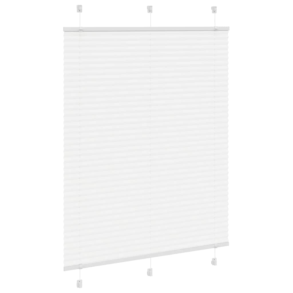 Vidaxl plissé rolgordijn 105x100cm stofbreedte 104,4cm polyester wit
