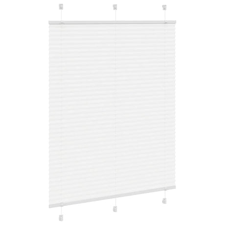 Vidaxl plissé rolgordijn 105x100cm stofbreedte 104,4cm polyester wit