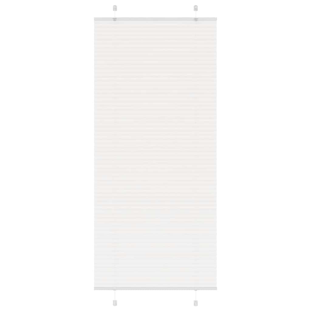 Vidaxl plissé rolgordijn 85x200 cm stofbreedte 84,4 cm polyester wit