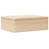 VidaXL Holzkiste mit Deckel 40x30x13 cm massives Kiefernholz