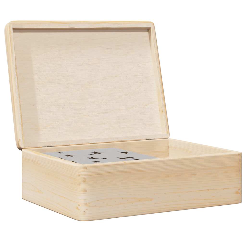 VidaXL Holzkiste mit Deckel 40x30x13 cm massives Kiefernholz
