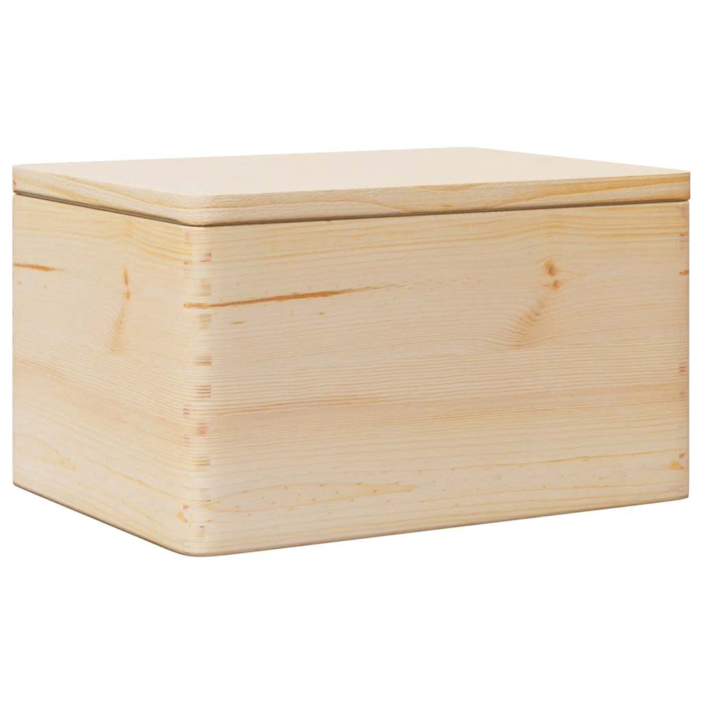 VidaXL Holzkiste mit Deckel 40x30x23 cm massives Kiefernholz