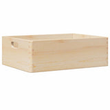 VidaXL Holzkiste mit Griffen 40x30x13 cm massives Kiefernholz