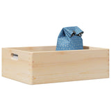 VidaXL Holzkiste mit Griffen 40x30x13 cm massives Kiefernholz