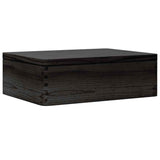 Vidaxx Holzkiste mit Deckel 40x30x13 cm massives Kiefernholz schwarz