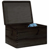 Vidaxx Holzkiste mit Deckel 40x30x23 cm massives Kiefernholz schwarz