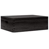 Vidaxx Holzkiste mit Deckelgriffen 40x30x13cm Kiefernholz schwarz