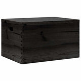 VidaXL Holzkiste mit Deckelgriffen 40x30x23cm Kiefernholz schwarz
