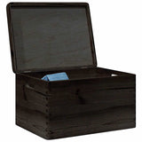 VidaXL Holzkiste mit Deckelgriffen 40x30x23cm Kiefernholz schwarz