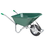 Vidaxl Schubkarre 90 l 150 kg verzinkter Stahl und Kunststoff grün