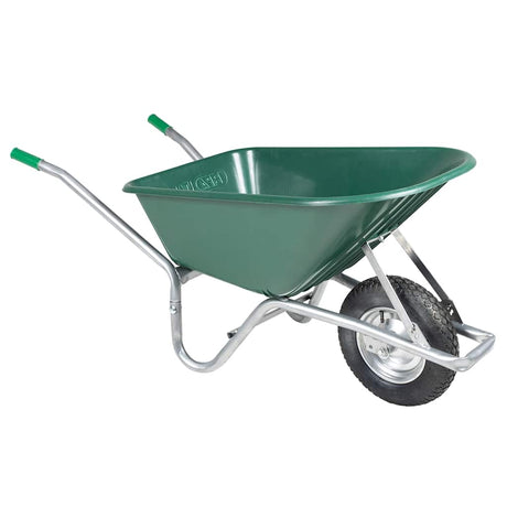 Vidaxl Schubkarre 90 l 150 kg verzinkter Stahl und Kunststoff grün