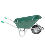 Vidaxl Schubkarre 90 l 150 kg verzinkter Stahl und Kunststoff grün