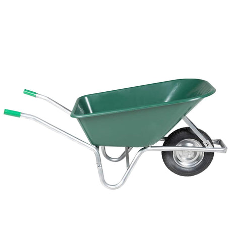 Vidaxl Schubkarre 90 l 150 kg verzinkter Stahl und Kunststoff grün