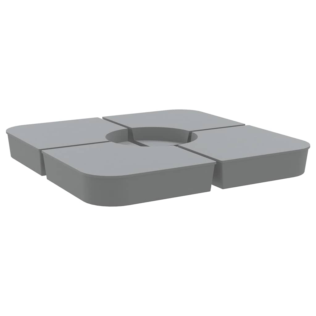 VidaXL 4-teiliges Set Sonnenschirmfüße für Kreuzfuß-Sonnenschirm 100 kg PP