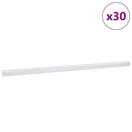 Vidaxl trapprofielen 30 pcs zilver 67 x 3.5 x 3 cm aluminium
