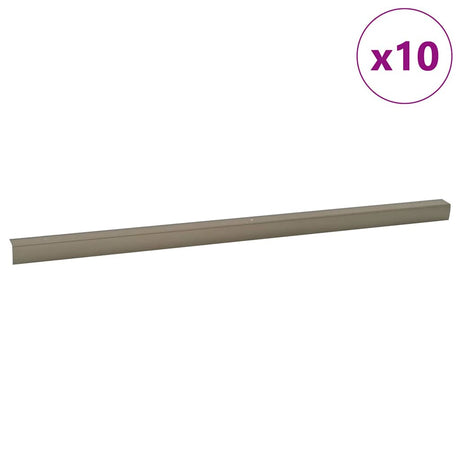 Vidaxl trapprofielen 10 pcs champagne 67 x 3.5 x 3 cm aluminium