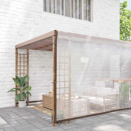 Vidaxx transparente Plane mit Ösen 8x8 m Polyethylen