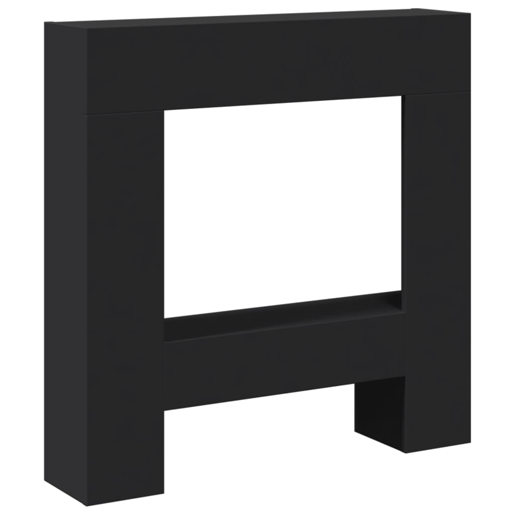 Vidaxx Kaminverkleidung 81x18x82 cm lackiertes Holz schwarz