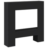 Vidaxx Kaminverkleidung 81x18x82 cm lackiertes Holz schwarz