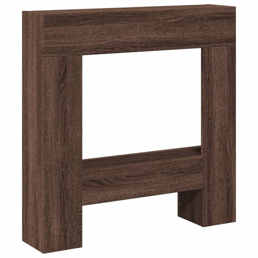 Vidaxx Kaminverkleidung 81x18x82 cm, Holzwerkstoff, braune Eiche