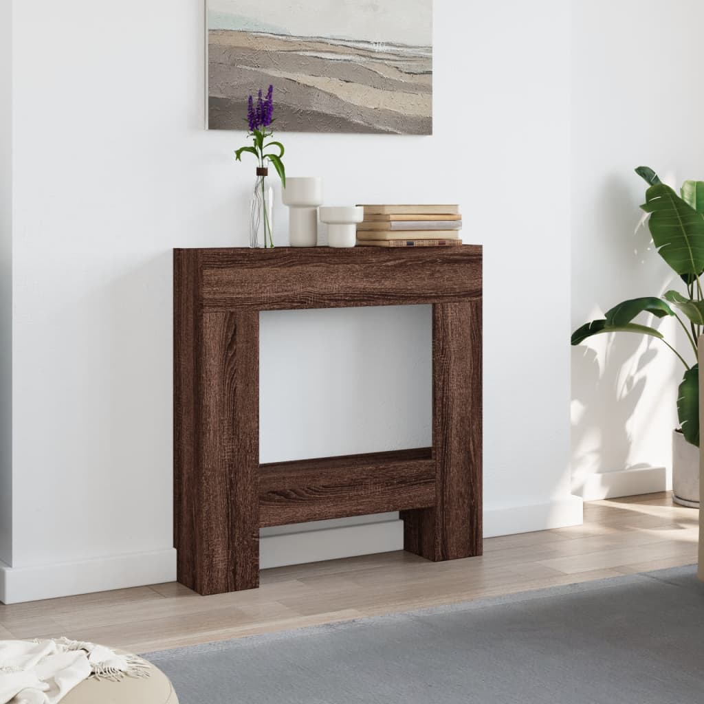 Vidaxx Kaminverkleidung 81x18x82 cm, Holzwerkstoff, braune Eiche