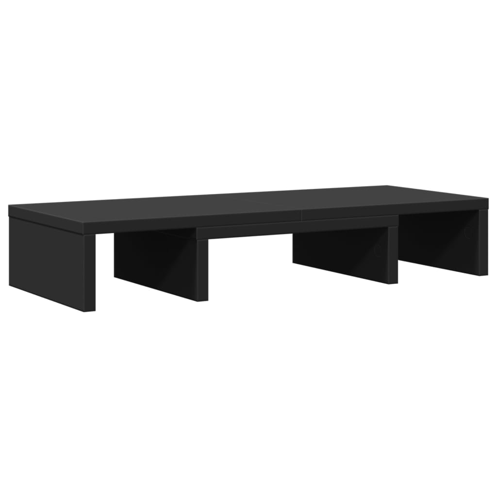 Vidaxx Monitorständer verstellbar 60x24x10,5 cm verarbeitetes Holz schwarz