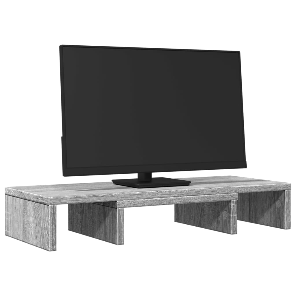 Vidaxx Monitorständer verstellbar 60x24x10,5 cm Holzgrau Sonoma