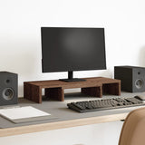 Vidaxx Monitorständer verstellbar 60x24x10,5 cm Holz braune Eiche