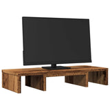 VIDAXL Monitor Standard regolabile standard 60x24x10.5 cm in legno vecchio colorato