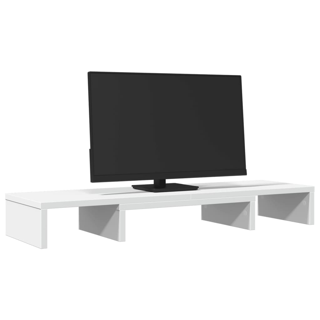 Vidaxl Monitor Standard einstellbar 80x24x10,5 cm verarbeitetes Holz weiß