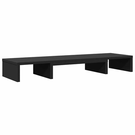 VidaXL Monitorständer verstellbar 80x24x10,5 cm verarbeitetes Holz schwarz