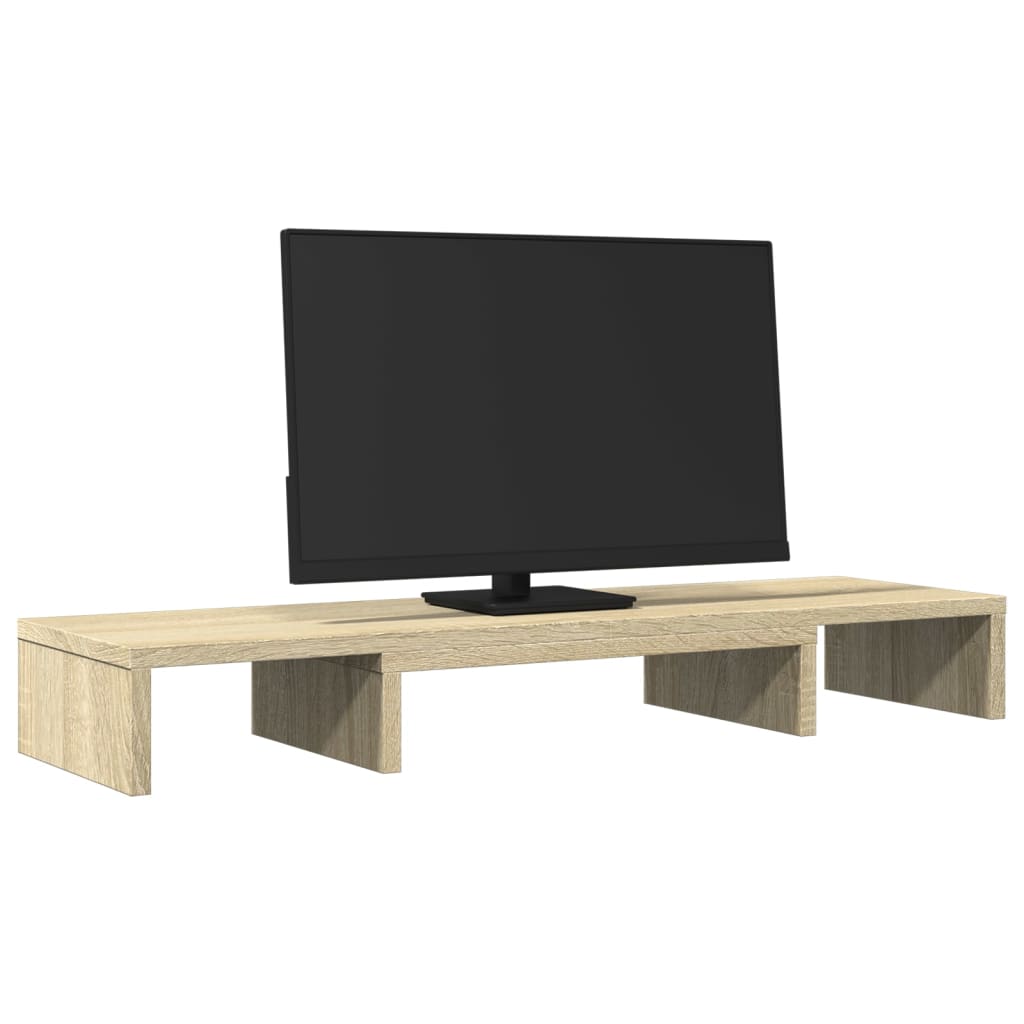 Vidaxx verstellbarer Monitorständer 80x24x10,5 cm Holz Sonoma-Eiche