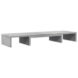Vidaxx verstellbarer Monitorständer 80x24x10,5 cm Holz Betongrau