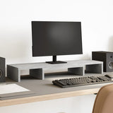 Vidaxx verstellbarer Monitorständer 80x24x10,5 cm Holz Betongrau